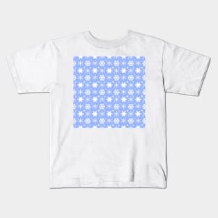 Snowflakes Blue Kids T-Shirt